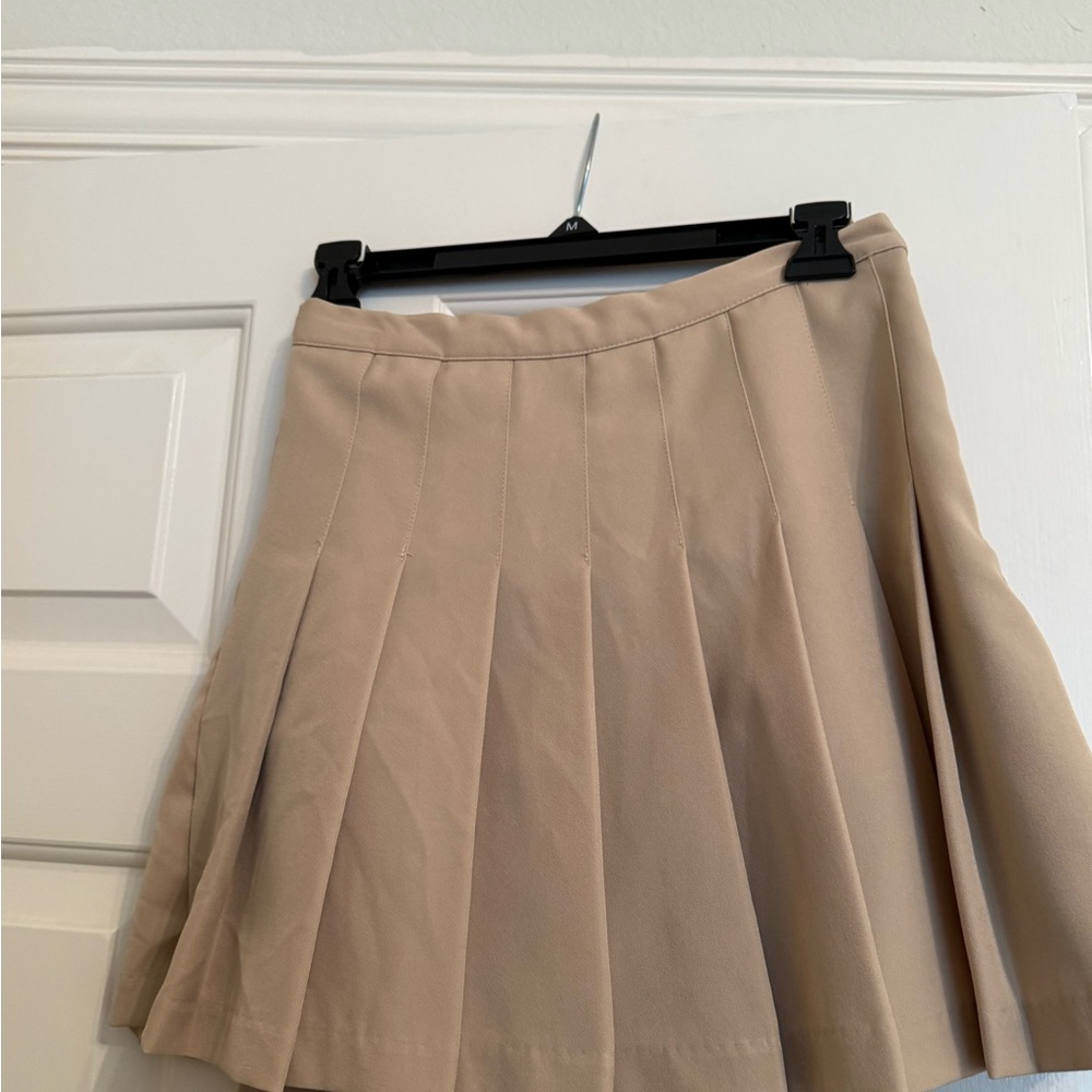 PLAY connect Tan Pleated Skirt